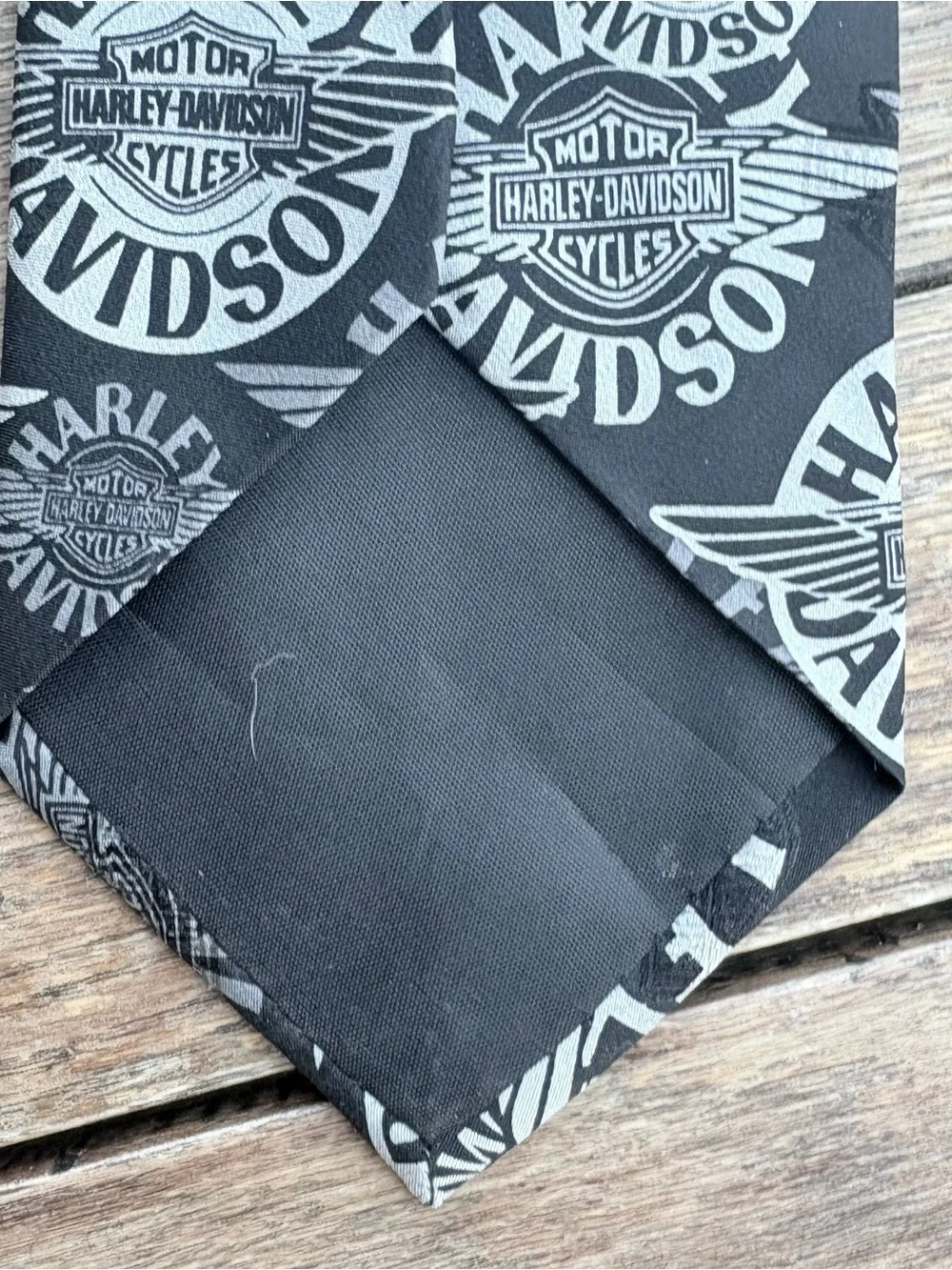 Harley-Davidson Black & Gray Logo Tie 0472